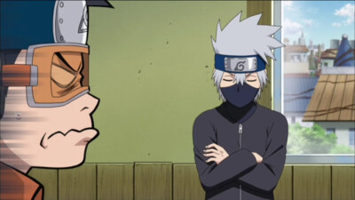 “中忍候补啊！真不愧是带土” 卡卡西 火影忍者