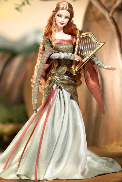 芭比娃娃 2004限量版 The Bard™ Barbie® Doll 爱尔兰 神话 仙女