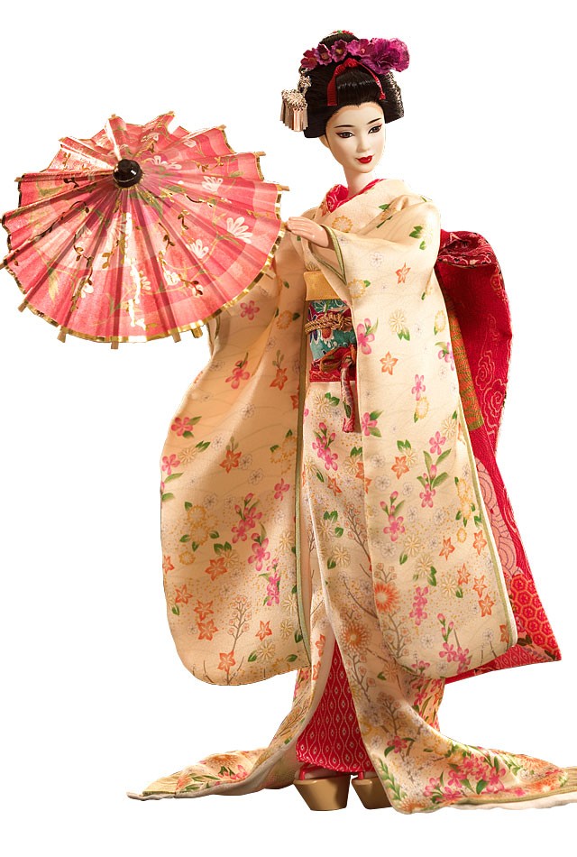 芭比娃娃 2005限量版 maiko64 barbie03 doll 日本 艺伎 和服