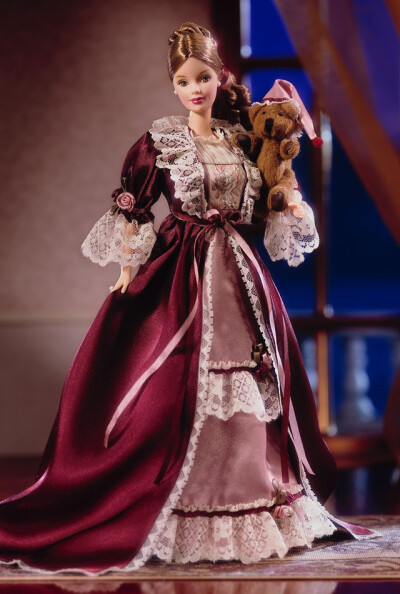 芭比娃娃 2000限量版 Victorian Barbie® Doll with Cedric Bear™ 维多利亚【价格59.97美元】