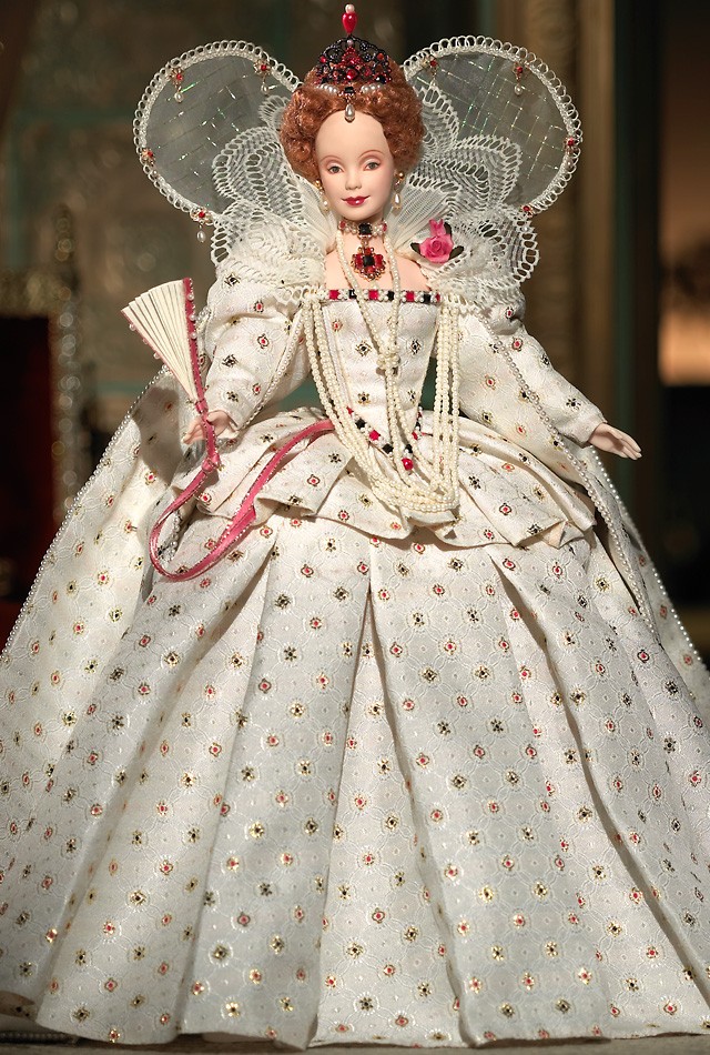 芭比娃娃 2004限量版 Queen Elizabeth I Barbie® Doll 伊丽莎白一世 女皇 女王 英国 欧洲 皇室 皇家 古典 宫廷【价格249.9美元】