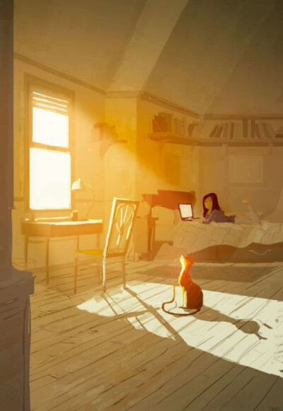 Pascal Campion，美国插画师，现居旧金山，他的画风轻松随意，大多描绘生活中的小场景，配以一句标题，含蓄的讲述一个美好的故事。