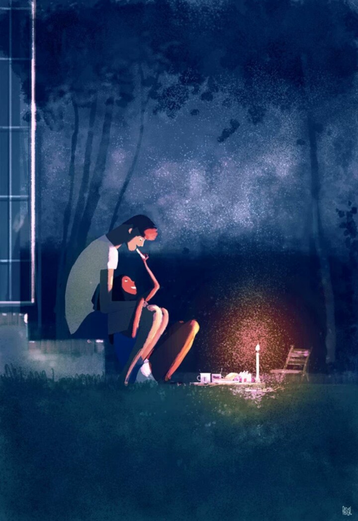 Pascal Campion，美国插画师，现居旧金山，他的画风轻松随意，大多描绘生活中的小场景，配以一句标题，含蓄的讲述一个美好的故事。