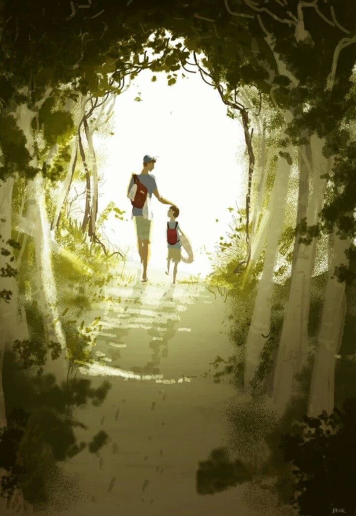 Pascal Campion，美国插画师，现居旧金山，他的画风轻松随意，大多描绘生活中的小场景，配以一句标题，含蓄的讲述一个美好的故事。