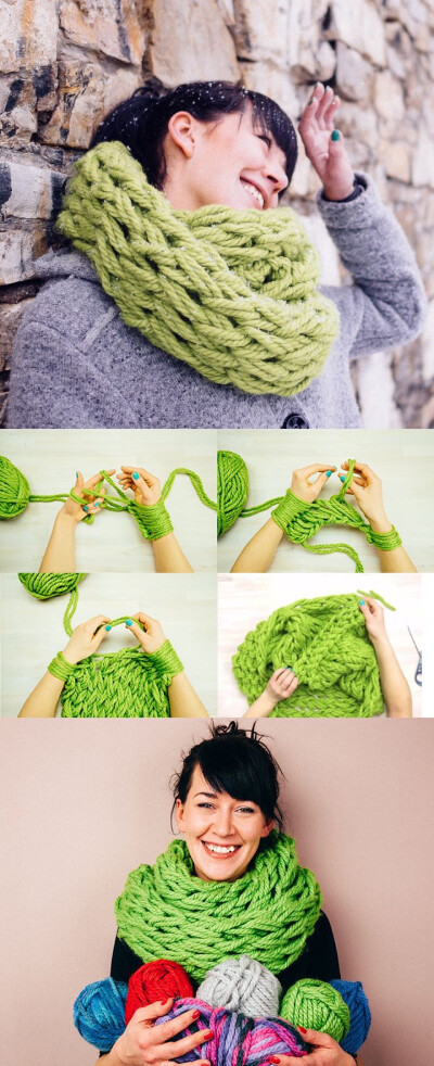 DIY一条漂亮的毛线围巾