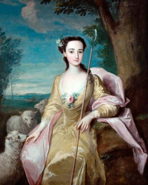 Anne Fairfax as a Shepherdess Philipe Mercier - circa 1750