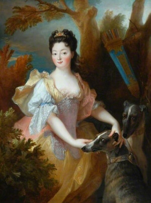 Portrait of a Lady as Diana Nicolas de Largillierre - circa 1710