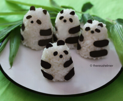 Panda Bear Rice Balls by Theresa Helmer