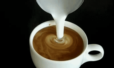 咖啡拉花。心形。