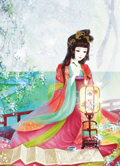 〔 古风美人 〕.．提笔纾阑珊。