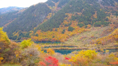 九寨沟，秋景。by硬柿子。