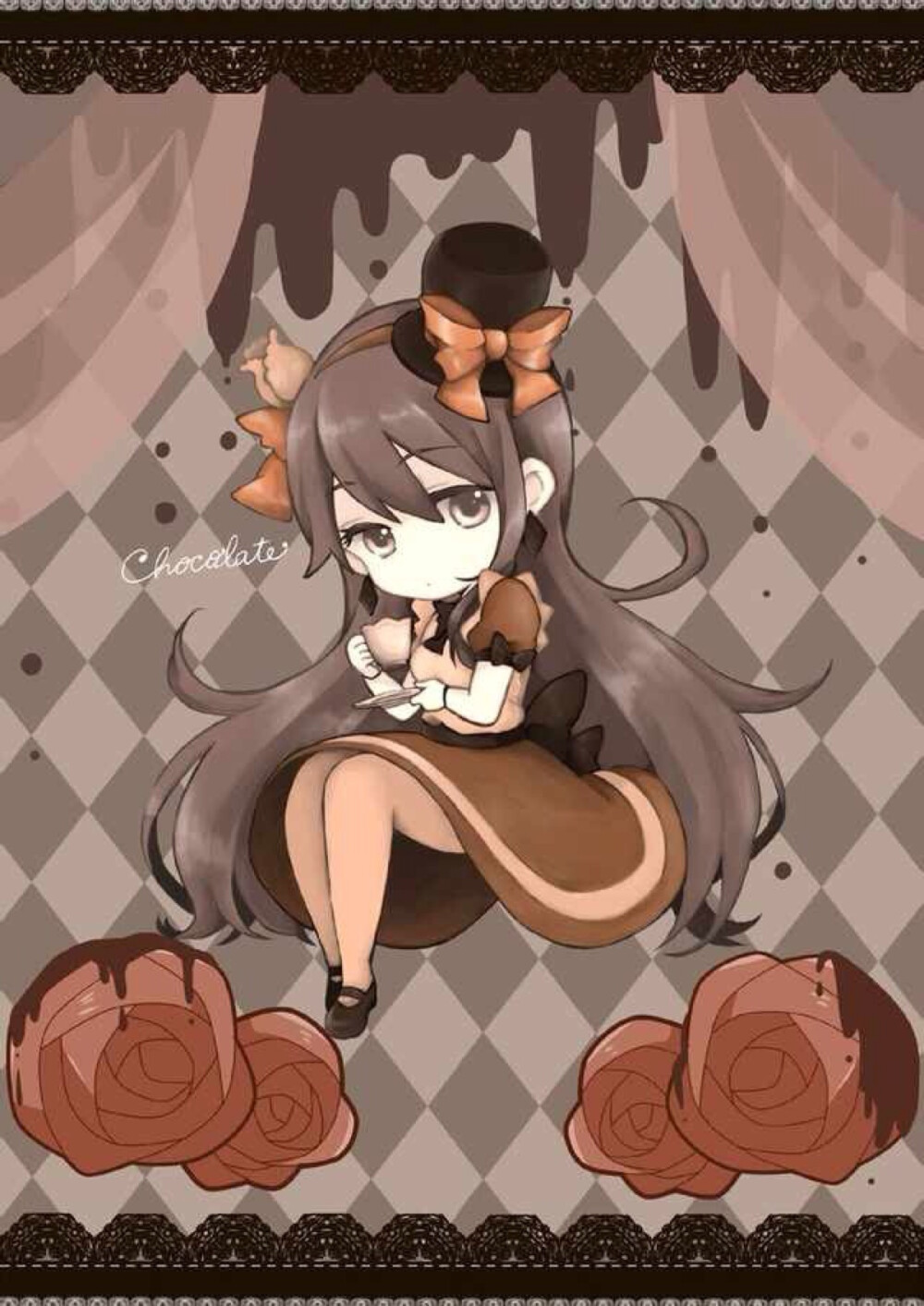 拟人图 动漫二次元 歌之王子殿下 可爱 Q版 巧克力 甜点