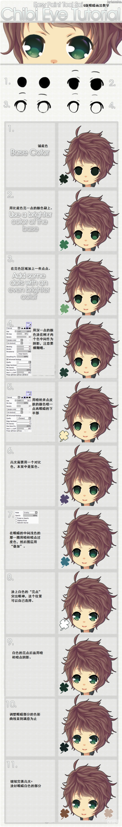 SAI 技巧 绘画教程 Q版