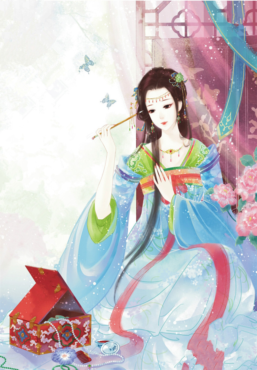 〔 古风美人 〕.．佳人点朱砂。