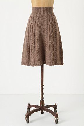 Flowing Cables Sweater Skirt