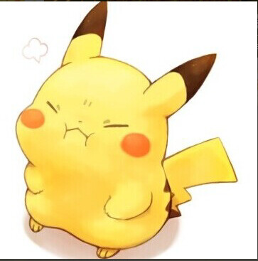 可爱吧。萌哒哒的比卡丘