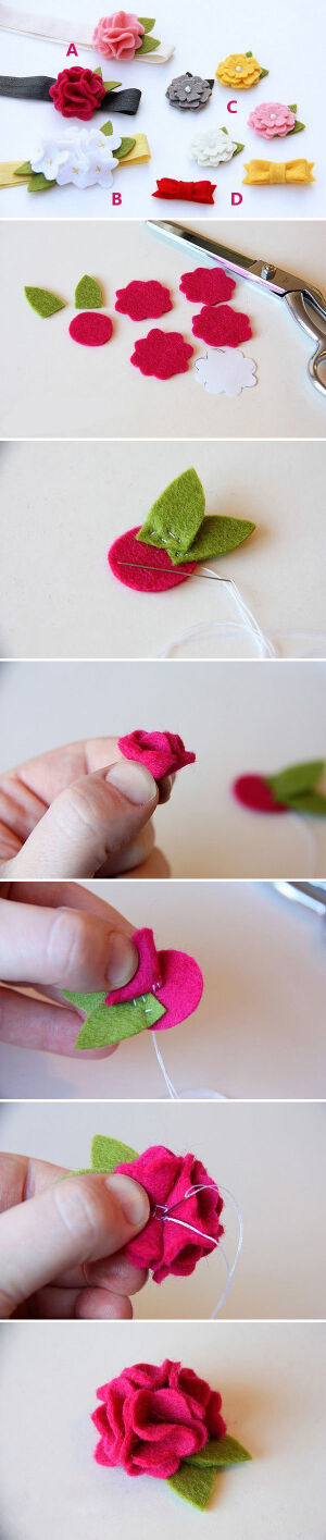 Felt flower tutorial