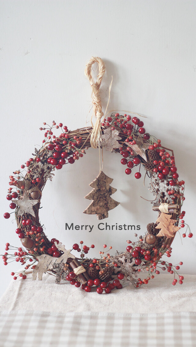 iphone 壁纸 桌面 小清新 文艺 圣诞节 圣诞花环 圣诞树（所有壁纸均为Monica原创摄影作品制作，禁止用于商业用途，如需转载，请务必注明作者【花花大官人Monica】，否则将发起维权。谢谢朋友们的支持）