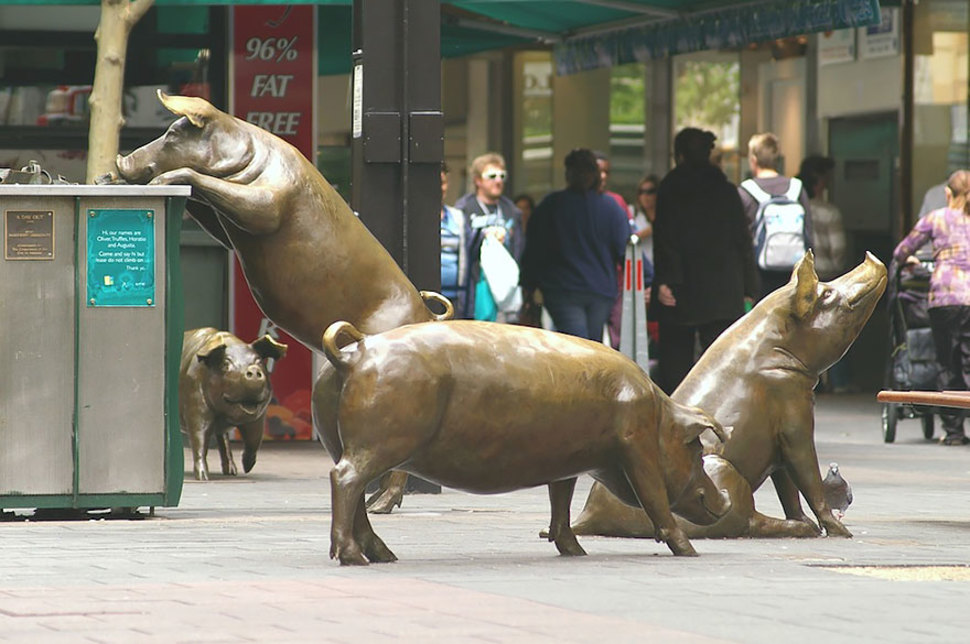 Rundle Mall Pigs