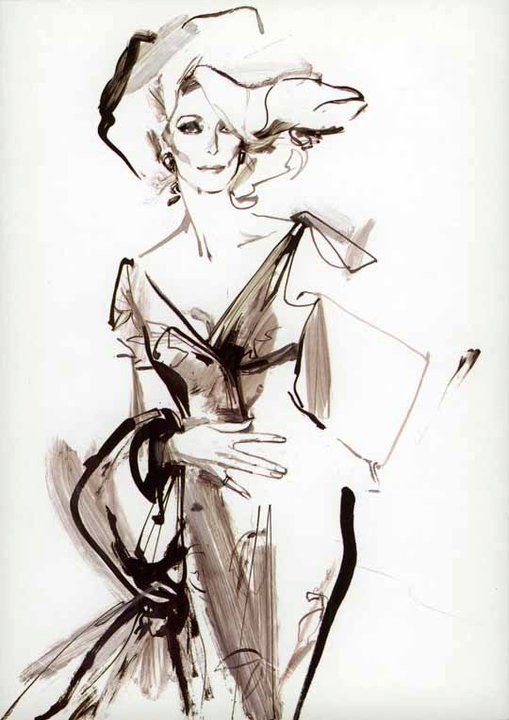 Carmen Dell'Orefice by David Downton