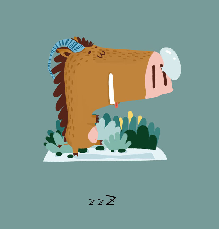 野猪、大家一起来梦游——孢子菌（学生作品）/站酷网