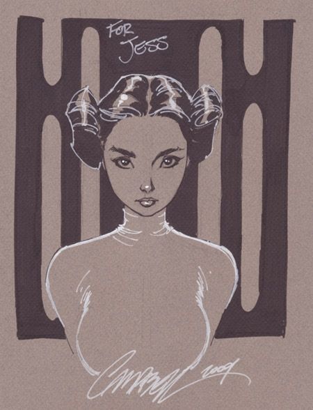 Princess Leia - J. Scott Campbell ✤ || CHARACTER DESIGN REFERENCES | キャラクターデザイン | çizgi film • Find more at https://www.facebook.com/CharacterDesignReferences &amp;amp; http://www.pinterest.com/characterdesigh if you're looking for: bandes dessinées, dessin animé