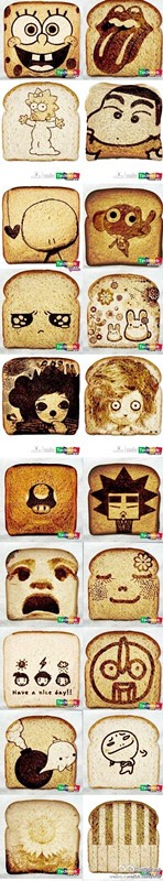 各种动漫的创意土司面包方包~Ｏ(≧口≦)Ｏ