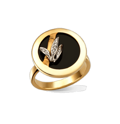 BAILE DE BAMBÚ 戒指 系列 BAMBÚ 黄金/白金镶缟玛瑙和钻石戒指 灵感来源于在东方文化中象征吉祥的竹子，每一件作品都体现了完美的律动、精致的细节以及细腻的纹理。这一系列已成为品牌的形象标签。