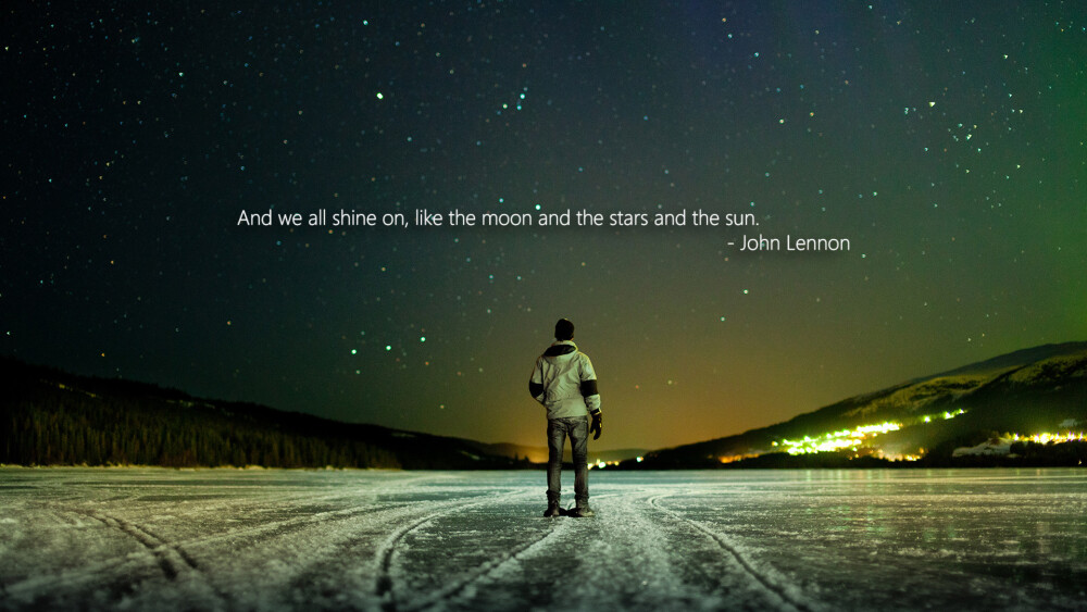 我们都会闪耀 好像太阳像月亮还有星辰——约翰·列侬