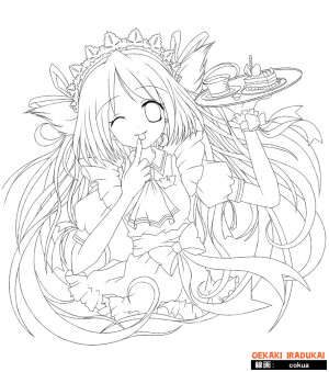 线稿 动漫 素描 速写 铅笔画 黑白