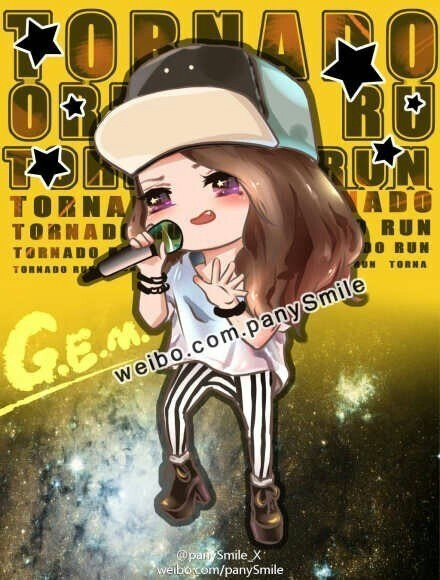 有木有觉得q版邓紫棋萌萌哒捏