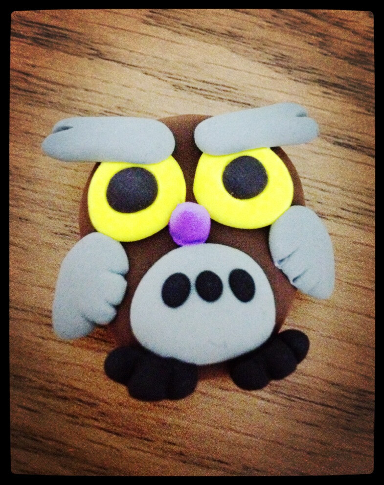 owl baby粘土