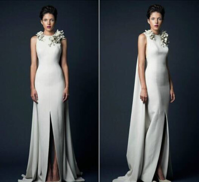 Krikor Jabotian F/W 2014┃结合现代3D立体打印和古典蕾丝刺绣，前卫又奢华，霸气璀璨又不失仙女般唯美优雅，美不胜收！