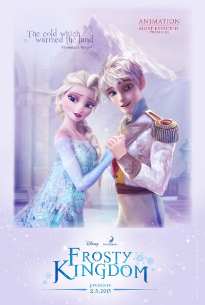 Elsa and Jack Frost in Frosty Kingdom by cylonka