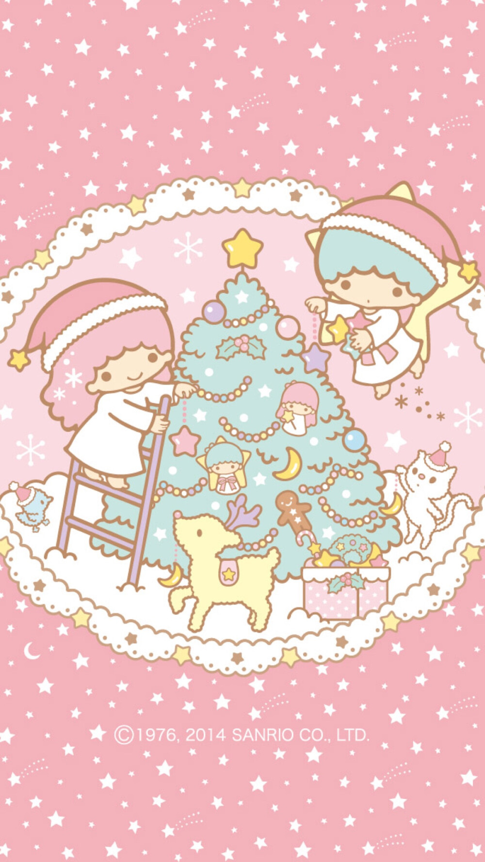 12月sanrio 小双星 壁纸