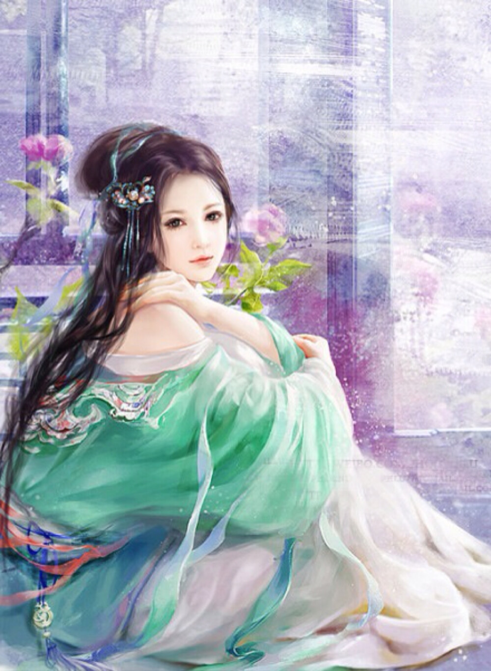 画中人巧笑，他心念要题一手好词。一把圆扇击案，有些无理蛮横，他心定，继续题词，恍若未闻。 “店主如此冷漠？” “姑娘莫要扰在下题词。” “这画中女子是何人？” “已故佳人。” “这般美妙，真是闲来无事。” “怎无事，故人未归。” “故人？” 他笔一顿，浓墨随白宣晕染而下，脏了画中妙女的裙沓，他抬眼墨眸如水流转，“我待了你三世啊……”