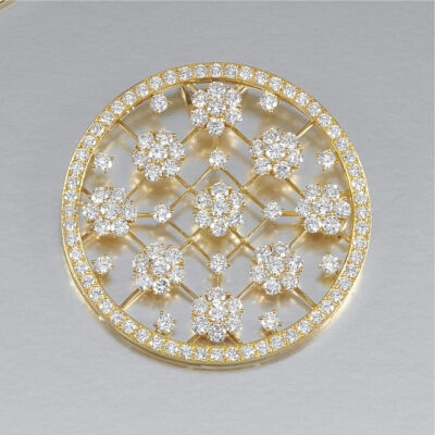 DIAMOND 'SNOWFLAKE' BROOCH/PENDANT, VAN CLEEF &amp;amp; ARPELS,