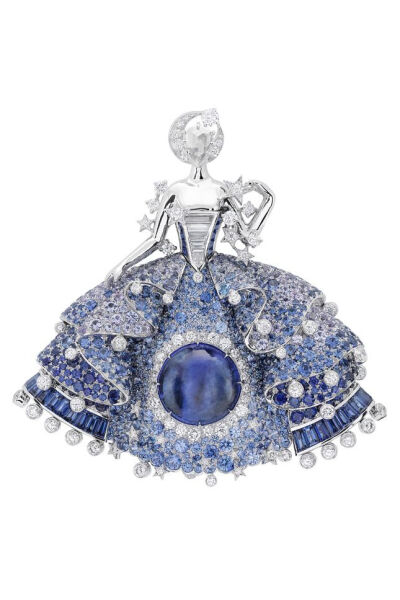 Van Cleef &amp;amp; Arpels - couleur de la Lune clip, Fairytale Collection Peau d’Âne (Donkey Skin), 2014