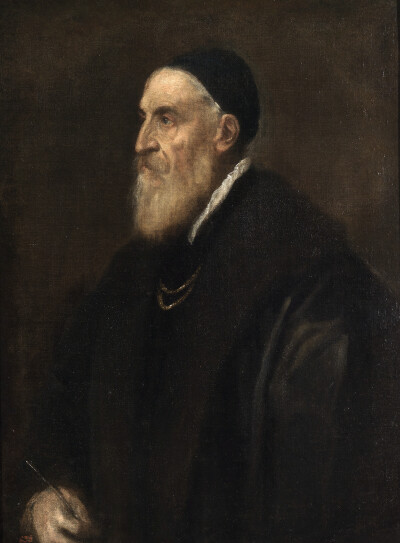 (大图)Titian//Self-Portrait (c. 1567), oil on canvas, 86 cm × 65 cm. Museo del Prado, Madrid