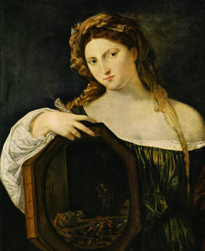 Vanity // Titian// Year c. 1515// Oil on canvas// 97 cm × 81.2 cm (38 in × 32.0 in)//