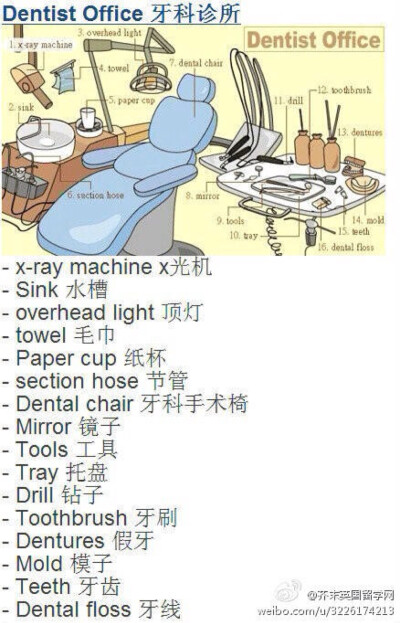 牙科诊所常用单词