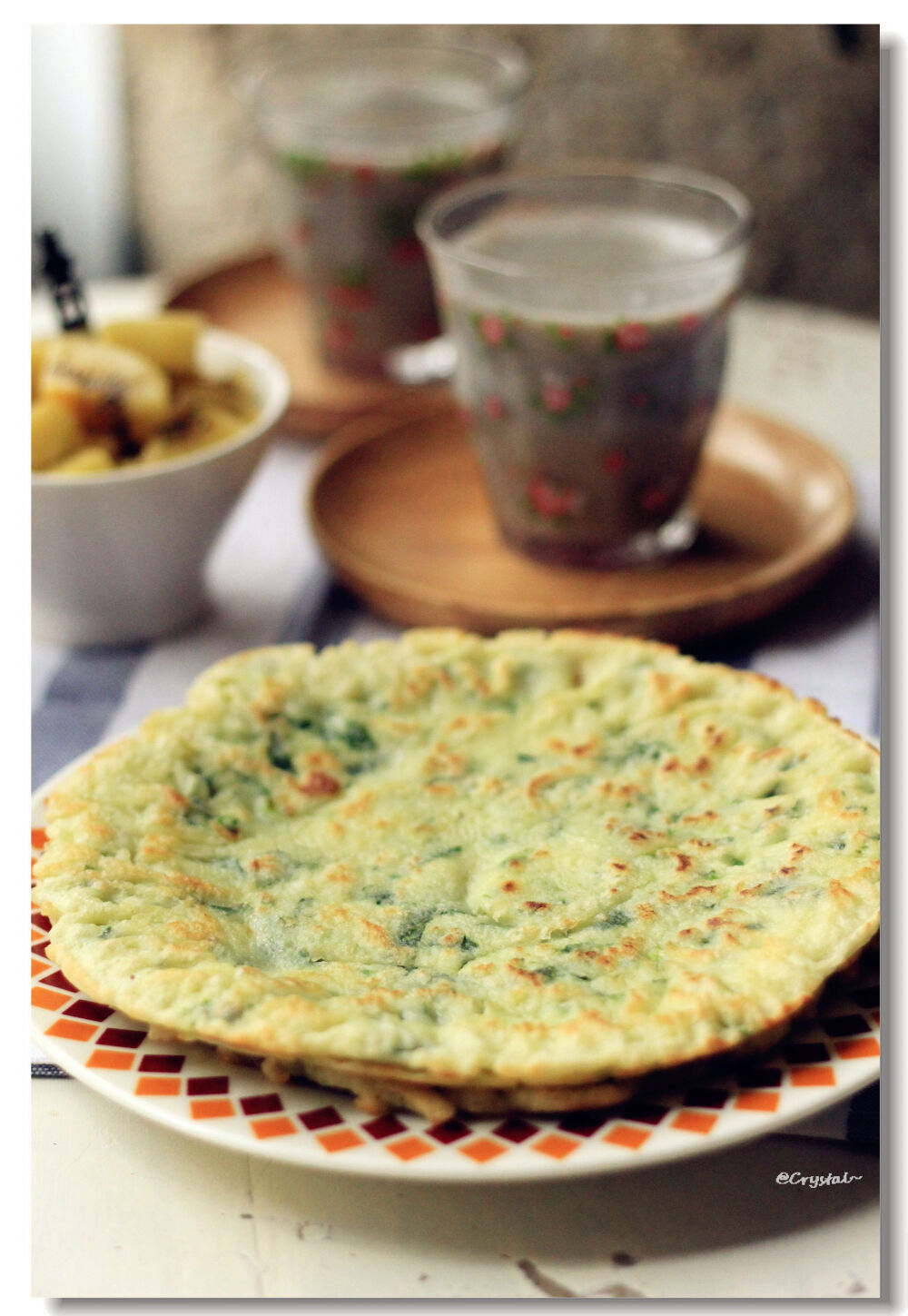 黑豆鹰嘴豆浆与菠菜鸡蛋饼~