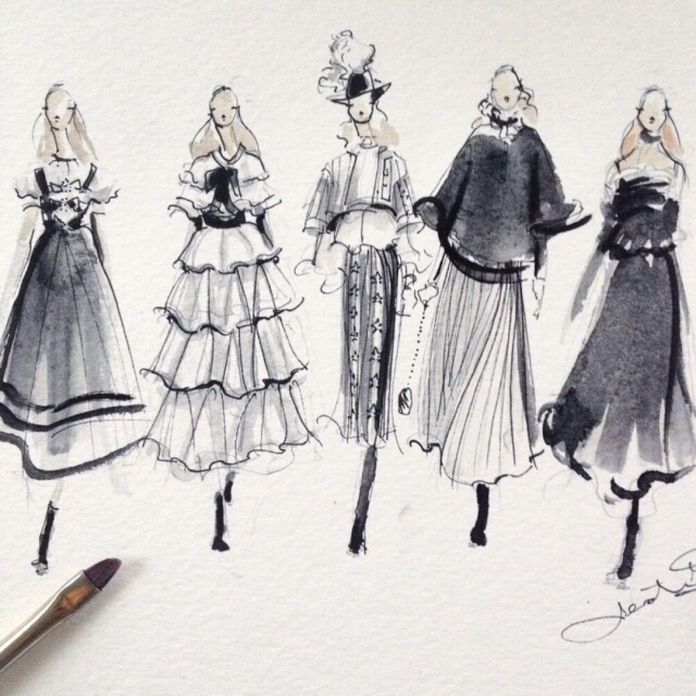 手绘时尚插画