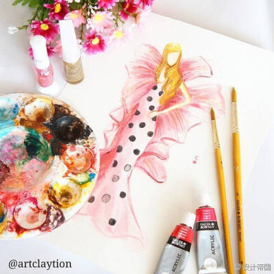 指甲油画的哦～