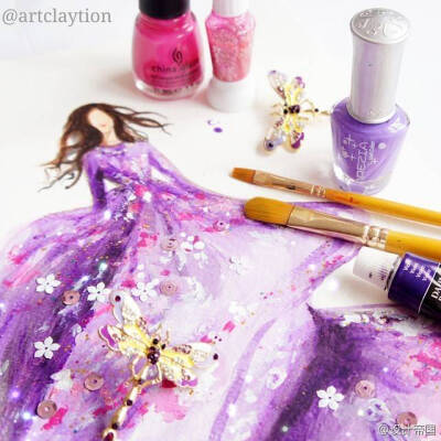 指甲油画的哦～