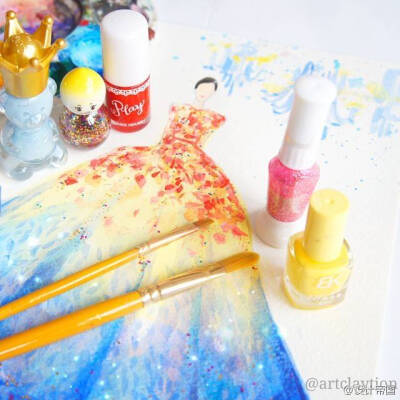 指甲油画的哦～