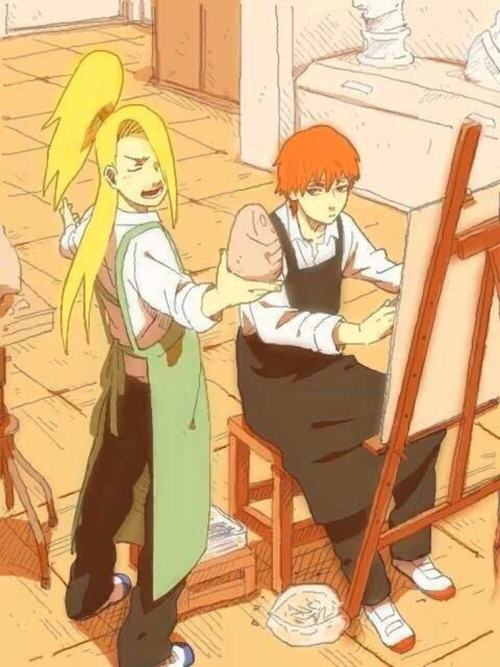 就不能安静的做个艺术家吗。。 迪达拉与蝎 火影忍者