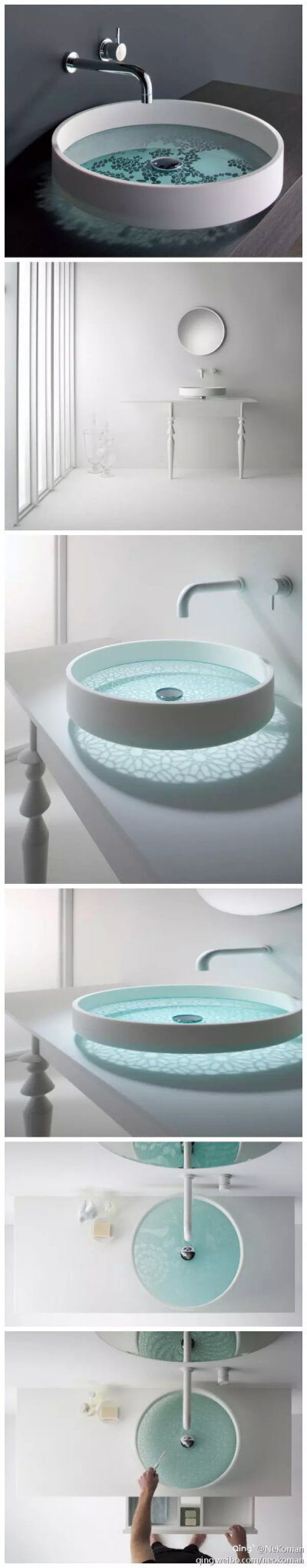 Motif Basin波光粼粼的光影洗手池设计