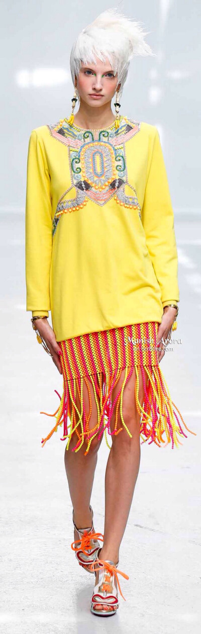 定格在华服霓裳之Manish Arora Spring 2014！