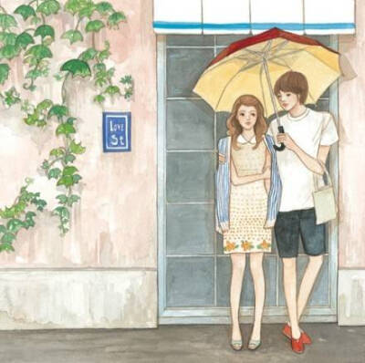 辛福原来不过是你搂着我在你怀里躲雨～